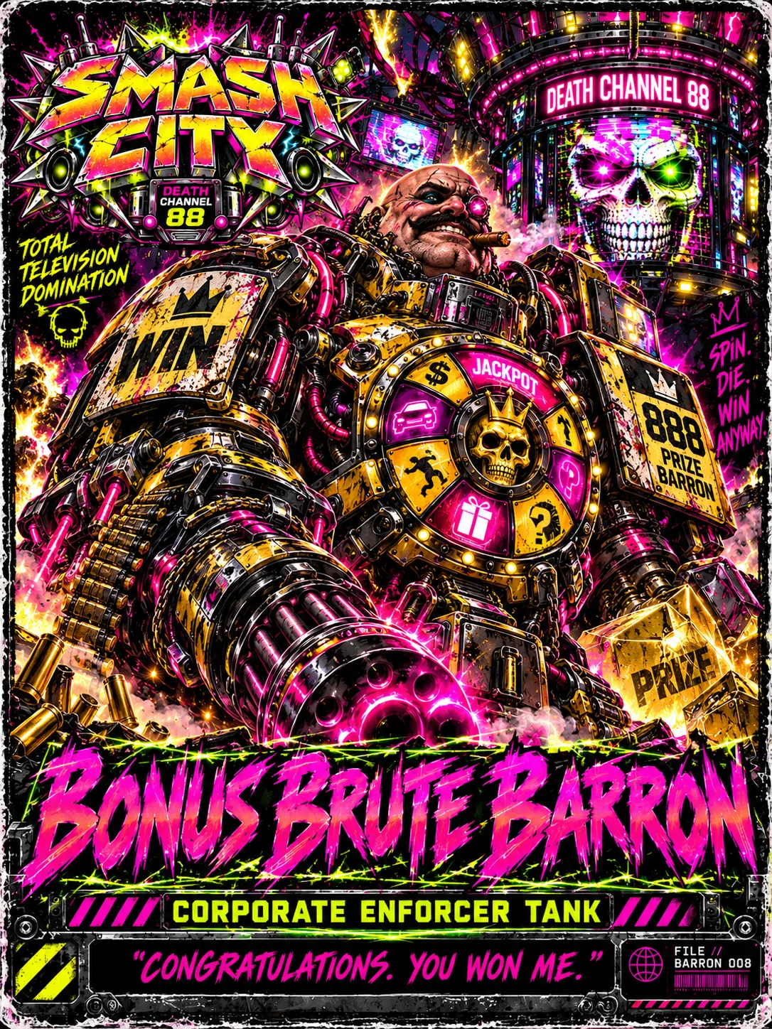 Bonus Brute Barron official Smash City character plate