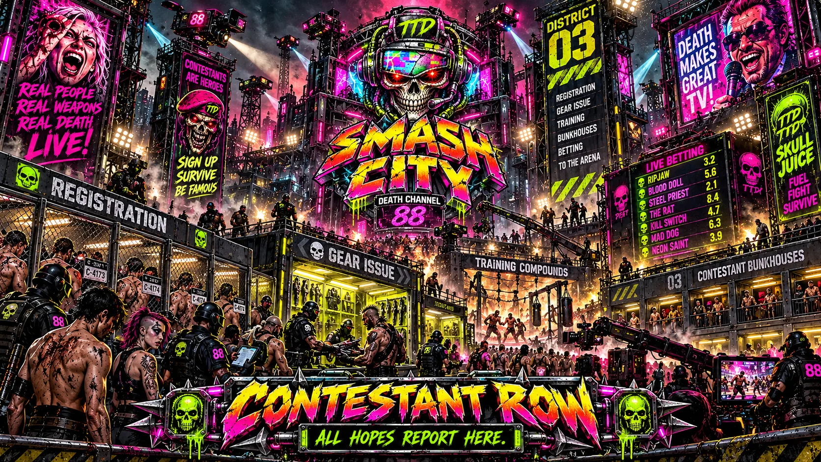 CONTESTANT ROW district artwork
