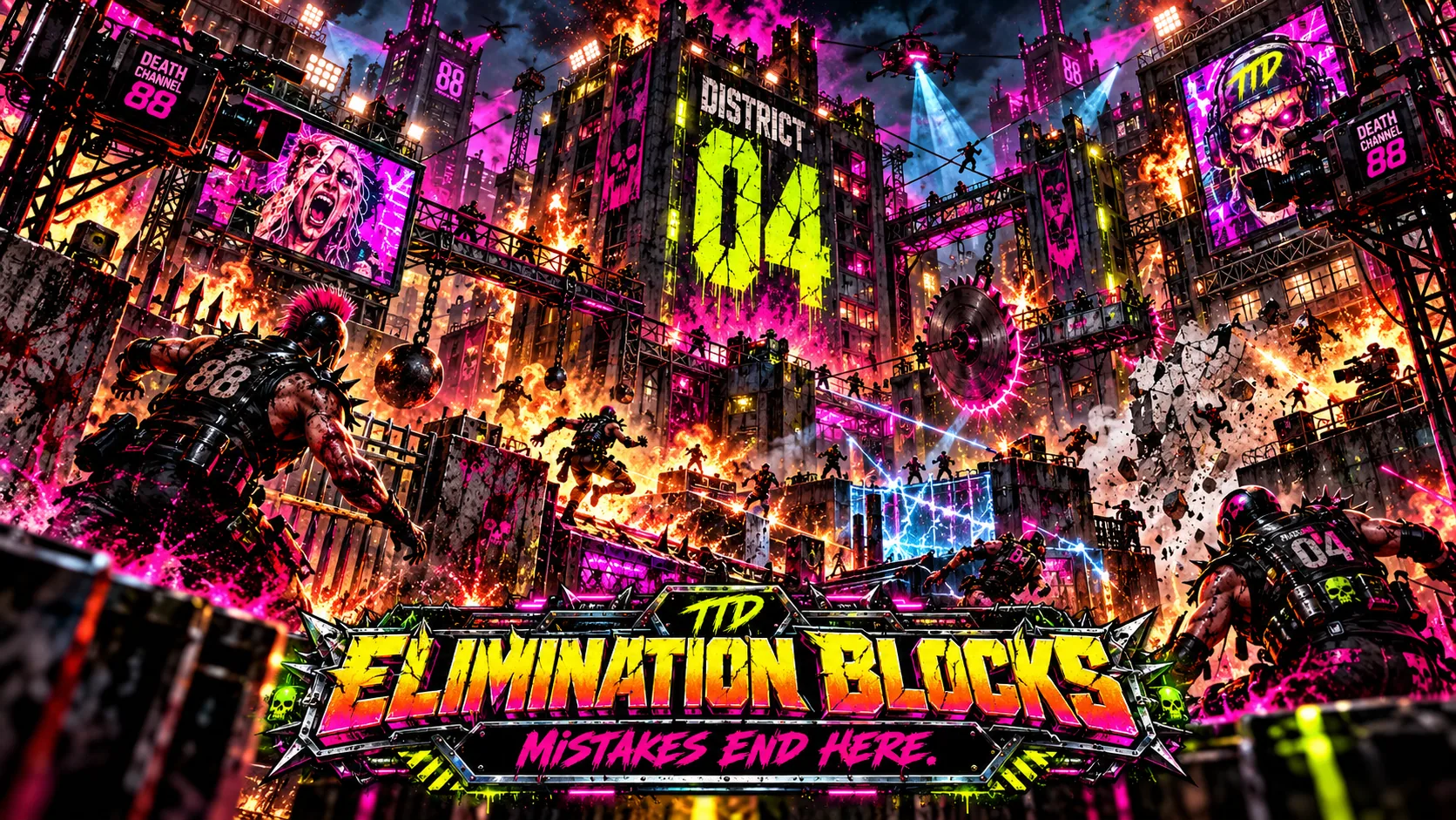 ELIMINATION BLOCKS district artwork