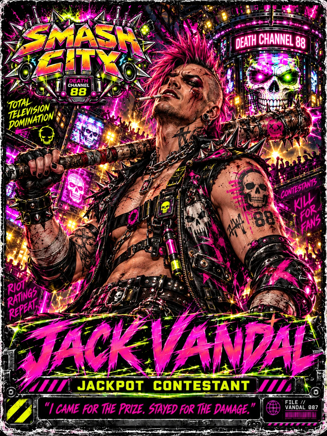 Jack Vandal official Smash City character plate