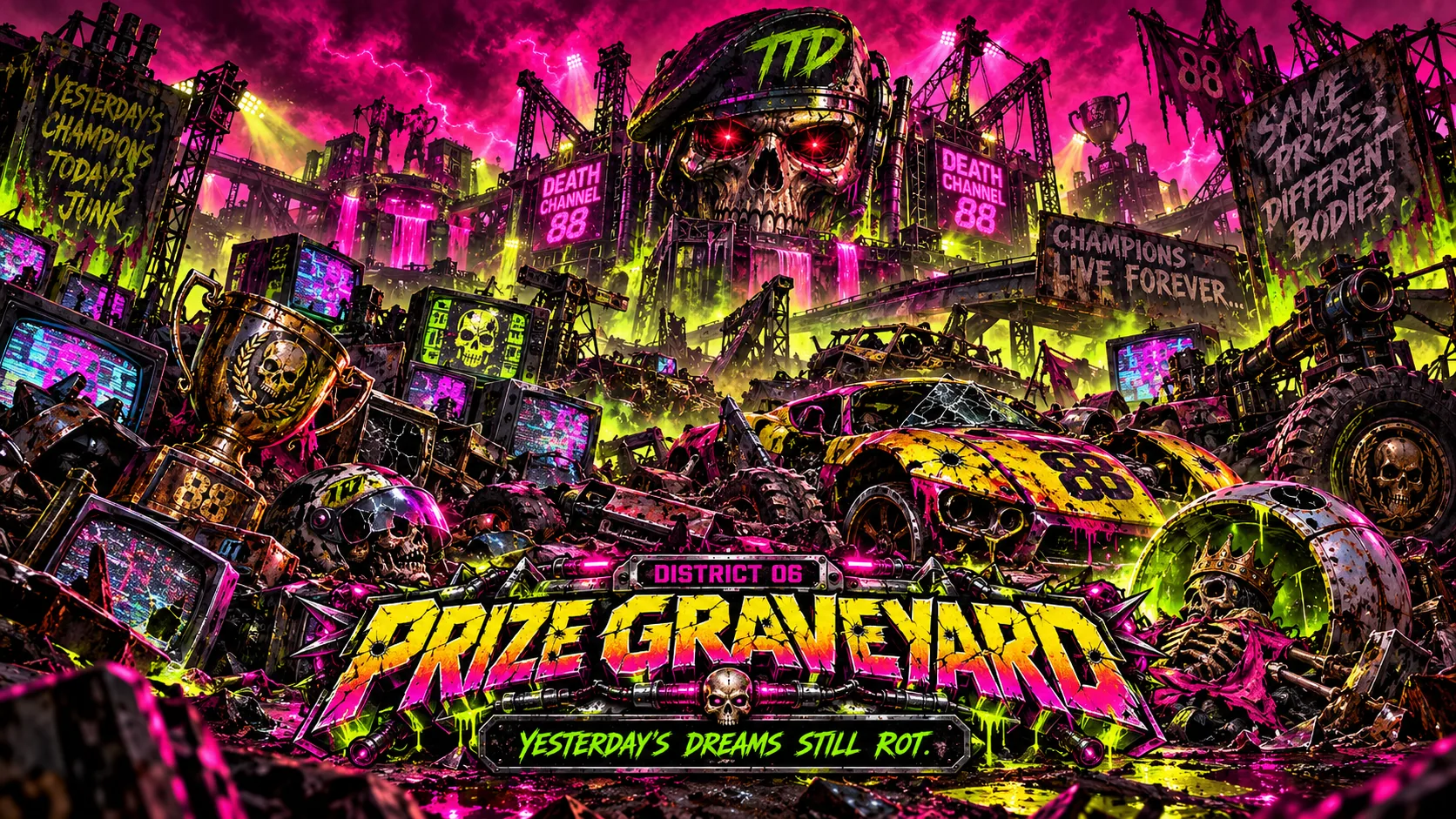 PRIZE GRAVEYARD district artwork